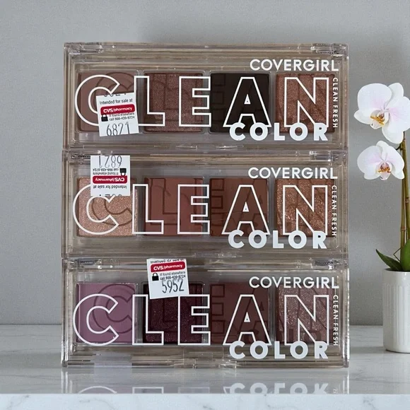 3x Covergirl Clean Color Eyeshadow Palettes Cool Berry Mellow Mauve Dreamy Pink - Picture 2 of 8